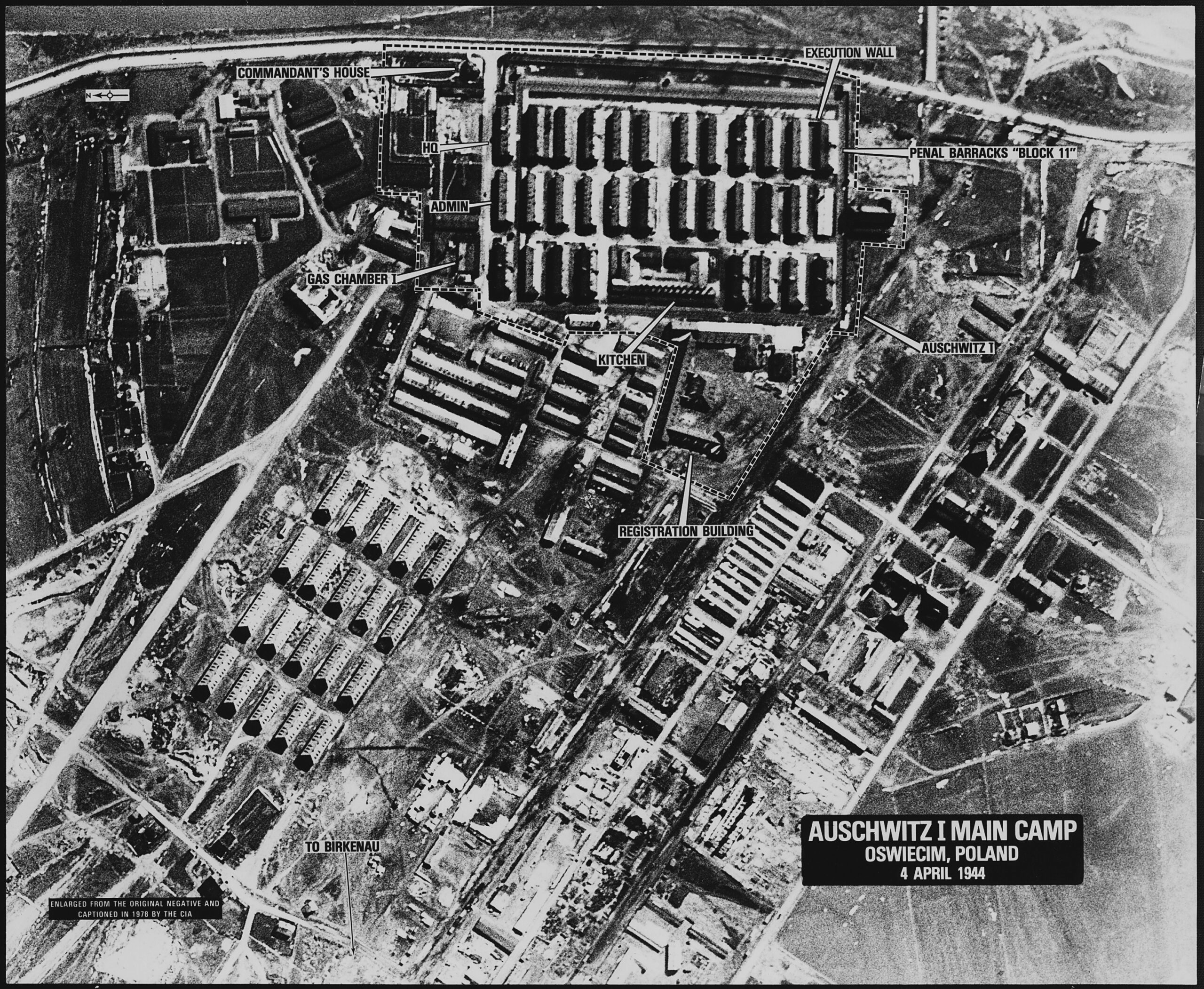 Zdjęcie lotnicze obozu Auschwitz II Birkenau z 21 XII 1944 r. | Archiwum Yad Vashem