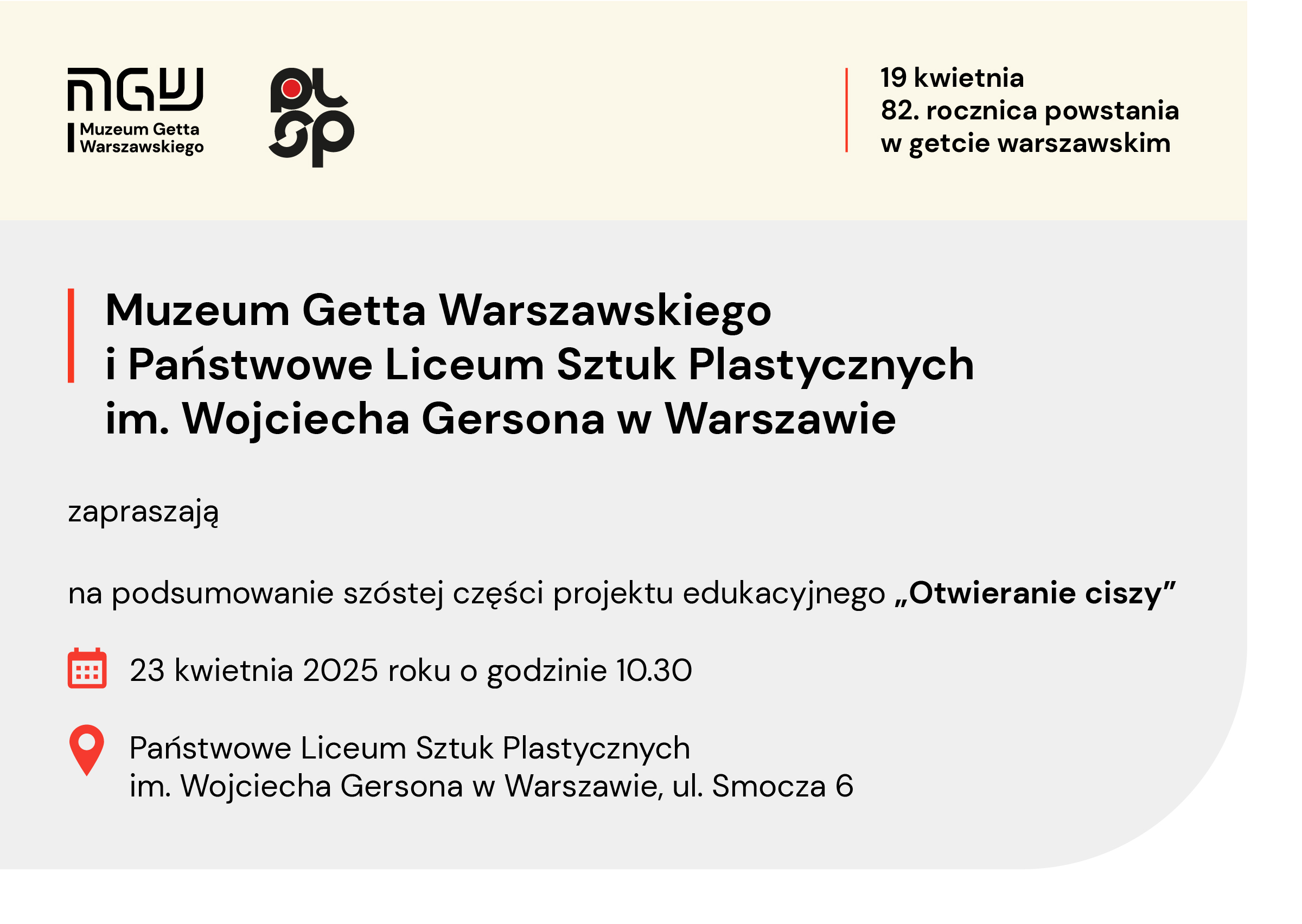 Zaproszenie - Otwieranie ciszy
